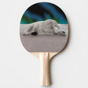 Raquette De Ping Pong Illustration de la nature arctique de l'ours polai