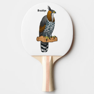 Raquette De Ping Pong Illustration de l'aigle à faucon orné