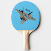 Raquette De Ping Pong Illustration de l'avion de chasse (Dos)