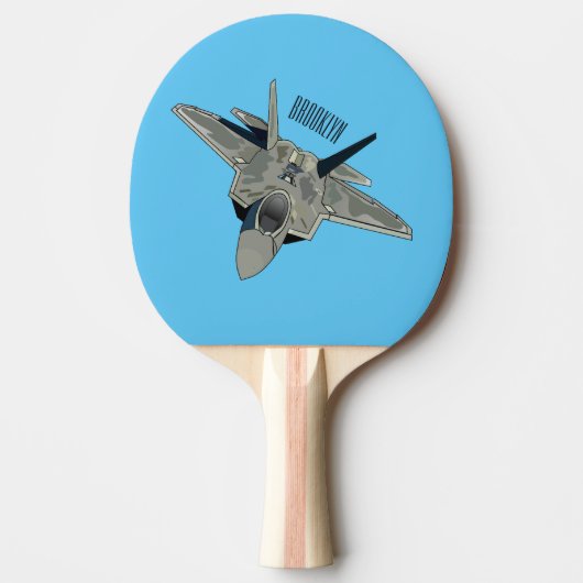 Raquette De Ping Pong Illustration de l'avion de chasse (Devant)