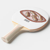 Raquette De Ping Pong Illustration de l'éclair de chocolat (Devant Angle)