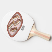 Raquette De Ping Pong Illustration de l'éclair de chocolat (Côté)