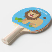 Raquette De Ping Pong Illustration de l'effervescence de lions heureux (Devant Angle)