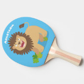 Raquette De Ping Pong Illustration de l'effervescence de lions heureux (Côté)