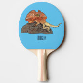 Raquette De Ping Pong Illustration de lézard à col frisé (Dos)