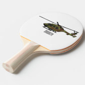 Raquette De Ping Pong Illustration de l'hélicoptère de l'armée (Devant Angle)