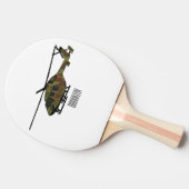 Raquette De Ping Pong Illustration de l'hélicoptère de l'armée (Côté)