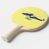 Raquette De Ping Pong Illustration de l'hélicoptère de police (Devant Angle)