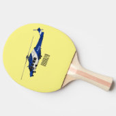 Raquette De Ping Pong Illustration de l'hélicoptère de police (Côté)