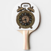 Raquette De Ping Pong Illustration de l'horloge d'alarme (Dos)