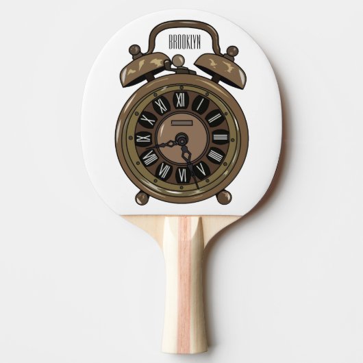 Raquette De Ping Pong Illustration de l'horloge d'alarme (Devant)