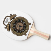 Raquette De Ping Pong Illustration de l'horloge d'alarme (Côté)