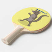 Raquette De Ping Pong Illustration de mignonne mangouste (Devant Angle)