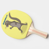 Raquette De Ping Pong Illustration de mignonne mangouste (Côté)