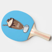 Raquette De Ping Pong Illustration de milk-shake au chocolat (Côté)