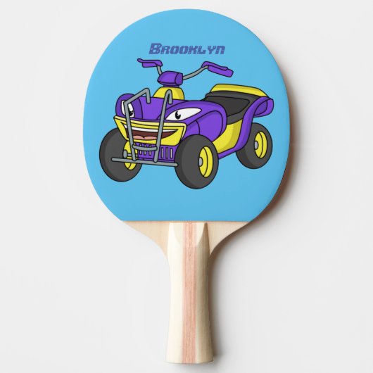 Raquette De Ping Pong Illustration de moto Purple Quad (Devant)