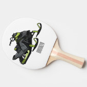 Raquette De Ping Pong Illustration de motoneige (Côté)