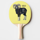 Raquette De Ping Pong Illustration de mouflon, mouton (Dos)