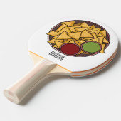 Raquette De Ping Pong Illustration de Nachos (Devant Angle)