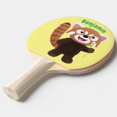 Raquette De Ping Pong Illustration de panda rouge mignon (Devant Angle)