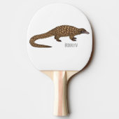 Raquette De Ping Pong Illustration de pangolin à queue longue (Dos)