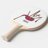 Raquette De Ping Pong Illustration de pipes (Devant Angle)