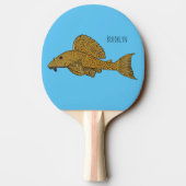 Raquette De Ping Pong Illustration de poisson Pleco (Dos)