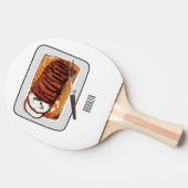Raquette De Ping Pong Illustration de poitrine de dinde rôtie (Côté)