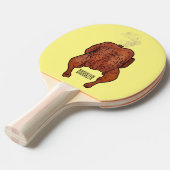 Raquette De Ping Pong Illustration de poulet rôti (Devant Angle)