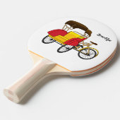 Raquette De Ping Pong Illustration de pousse-pousse pédicab (Devant Angle)