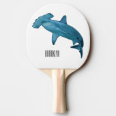 Raquette De Ping Pong Illustration de requin marteau (Dos)