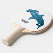 Raquette De Ping Pong Illustration de requin marteau (Devant Angle)