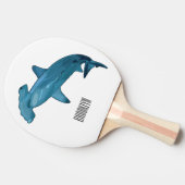 Raquette De Ping Pong Illustration de requin marteau (Côté)