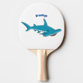 Raquette De Ping Pong Illustration de requin marteau (Dos)
