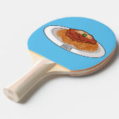 Raquette De Ping Pong Illustration de Spaghetti (Devant Angle)