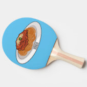 Raquette De Ping Pong Illustration de Spaghetti (Côté)
