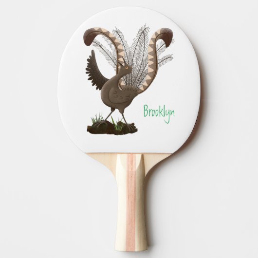 Raquette De Ping Pong Illustration de superbe et superbe lyrebird (Devant)