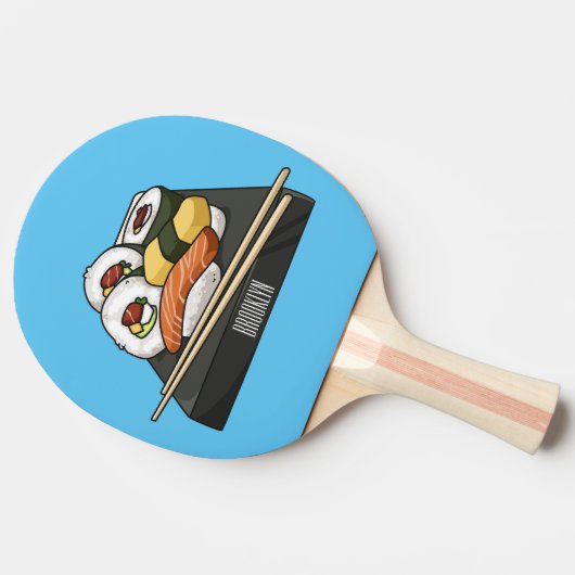 Raquette De Ping Pong Illustration de sushi (Côté)