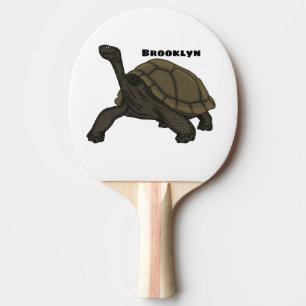 Raquette De Ping Pong Illustration de tortue terrestre des Galapagos 