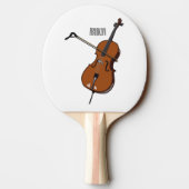 Raquette De Ping Pong Illustration de violoncelle (Dos)