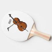 Raquette De Ping Pong Illustration de violoncelle (Côté)