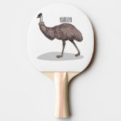 Raquette De Ping Pong Illustration d'Emu bird (Dos)