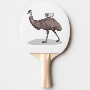 Raquette De Ping Pong Illustration d'Emu bird