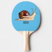 Raquette De Ping Pong Illustration d'escargot (Devant)