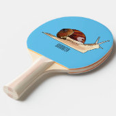 Raquette De Ping Pong Illustration d'escargot (Devant Angle)
