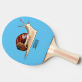 Raquette De Ping Pong Illustration d'escargot (Côté)