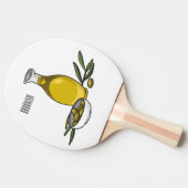Raquette De Ping Pong Illustration d'huile d'olive (Côté)