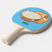 Raquette De Ping Pong Illustration d'oignon (Devant Angle)