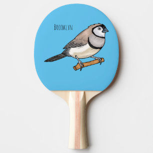 Raquette De Ping Pong Illustration d'oiseau à deux barreaux