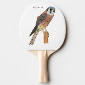 Raquette De Ping Pong Illustration d'oiseau américain Kestrel (Dos)